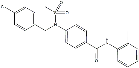 4-[[(4-chlorophenyl)methyl](methylsulfonyl)amino]-N-(2-methylphenyl)benzamide Structure