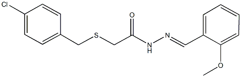 2-[(4-chlorobenzyl)sulfanyl]-N'-(2-methoxybenzylidene)acetohydrazide,357406-08-7,结构式