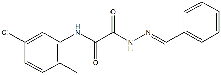 2-(2-benzylidenehydrazino)-N-(5-chloro-2-methylphenyl)-2-oxoacetamide Structure