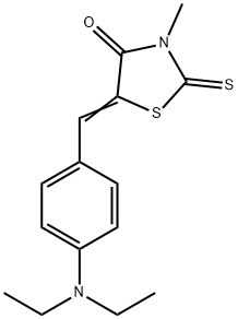 5-[4-(diethylamino)benzylidene]-3-methyl-2-thioxo-1,3-thiazolidin-4-one,35742-18-8,结构式