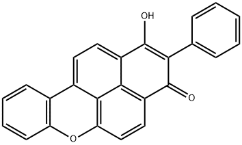 1-hydroxy-2-phenyl-3H-naphtho[2,1,8-mna]xanthen-3-one Struktur