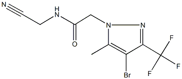 2-[4-bromo-5-methyl-3-(trifluoromethyl)-1H-pyrazol-1-yl]-N-(cyanomethyl)acetamide Structure