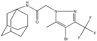 N-(1-adamantyl)-2-[4-bromo-5-methyl-3-(trifluoromethyl)-1H-pyrazol-1-yl]acetamide|