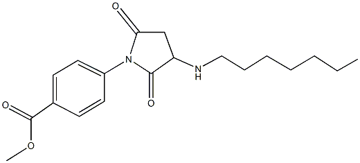 methyl 4-[3-(heptylamino)-2,5-dioxopyrrolidin-1-yl]benzoate Structure