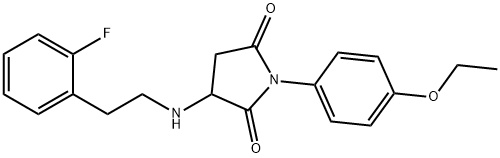 1-(4-ethoxyphenyl)-3-{[2-(2-fluorophenyl)ethyl]amino}-2,5-pyrrolidinedione Structure