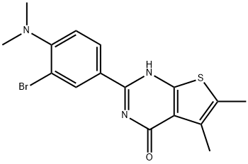 2-[3-bromo-4-(dimethylamino)phenyl]-5,6-dimethylthieno[2,3-d]pyrimidin-4(3H)-one,357621-49-9,结构式