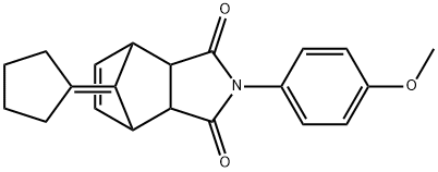 10-cyclopentylidene-4-(4-methoxyphenyl)-4-azatricyclo[5.2.1.0~2,6~]dec-8-ene-3,5-dione 结构式