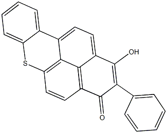 1-hydroxy-2-phenyl-3H-naphtho[2,1,8-mna]thioxanthen-3-one Structure