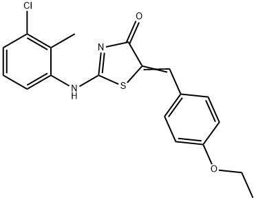 2-[(3-chloro-2-methylphenyl)imino]-5-(4-ethoxybenzylidene)-1,3-thiazolidin-4-one|