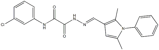 N-(3-chlorophenyl)-2-{2-[(2,5-dimethyl-1-phenyl-1H-pyrrol-3-yl)methylene]hydrazino}-2-oxoacetamide,358369-31-0,结构式