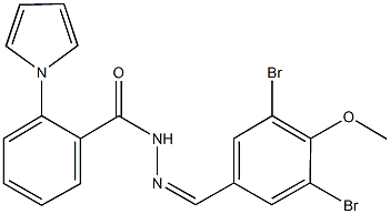 N'-(3,5-dibromo-4-methoxybenzylidene)-2-(1H-pyrrol-1-yl)benzohydrazide Struktur