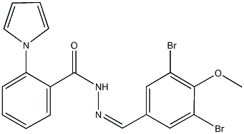 N'-(3,5-dibromo-4-methoxybenzylidene)-2-(1H-pyrrol-1-yl)benzohydrazide 化学構造式