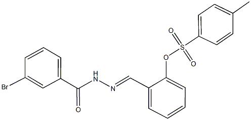 2-[2-(3-bromobenzoyl)carbohydrazonoyl]phenyl 4-methylbenzenesulfonate 化学構造式