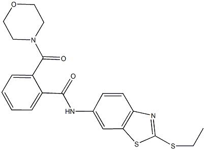 N-[2-(ethylsulfanyl)-1,3-benzothiazol-6-yl]-2-(4-morpholinylcarbonyl)benzamide Structure