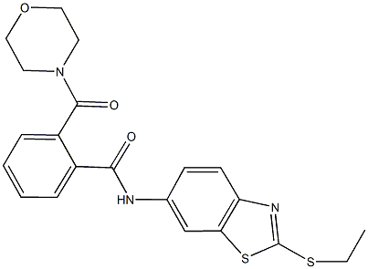 N-[2-(ethylsulfanyl)-1,3-benzothiazol-6-yl]-2-(4-morpholinylcarbonyl)benzamide Struktur