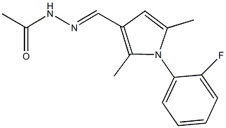N'-{[1-(2-fluorophenyl)-2,5-dimethyl-1H-pyrrol-3-yl]methylene}acetohydrazide Struktur