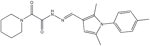 N'-{[2,5-dimethyl-1-(4-methylphenyl)-1H-pyrrol-3-yl]methylene}-2-oxo-2-(1-piperidinyl)acetohydrazide 化学構造式