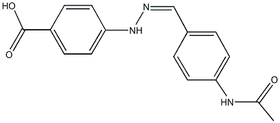 4-{2-[4-(acetylamino)benzylidene]hydrazino}benzoic acid Struktur