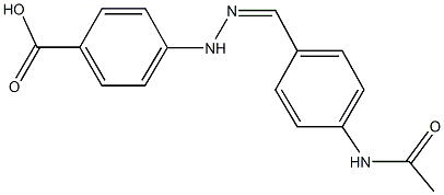 4-{2-[4-(acetylamino)benzylidene]hydrazino}benzoic acid 结构式