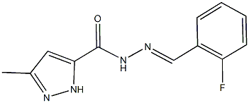 N'-(2-fluorobenzylidene)-3-methyl-1H-pyrazole-5-carbohydrazide,358730-57-1,结构式