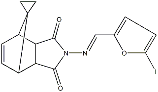 358731-22-3 4-{[(5-iodo-2-furyl)methylene]amino}-spiro(4-azatricyclo[5.2.1.0~2,6~]dec-8-ene-10,1'-cyclopropane)-3,5-dione