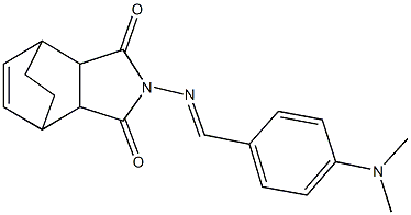 4-{[4-(dimethylamino)benzylidene]amino}-4-azatricyclo[5.2.2.0~2,6~]undec-8-ene-3,5-dione 结构式