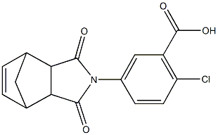2-chloro-5-(3,5-dioxo-4-azatricyclo[5.2.1.0~2,6~]dec-8-en-4-yl)benzoic acid Structure