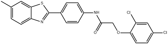 2-(2,4-dichlorophenoxy)-N-[4-(6-methyl-1,3-benzothiazol-2-yl)phenyl]acetamide Struktur