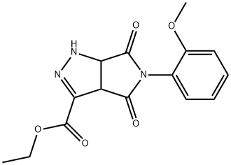 ethyl 5-(2-methoxyphenyl)-4,6-dioxo-1,3a,4,5,6,6a-hexahydropyrrolo[3,4-c]pyrazole-3-carboxylate Struktur