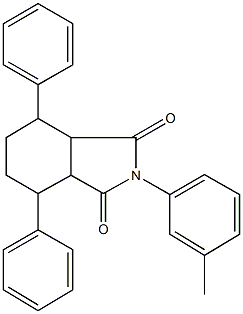 2-(3-methylphenyl)-4,7-diphenylhexahydro-1H-isoindole-1,3(2H)-dione Structure