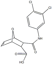 3-[(3,4-dichloroanilino)carbonyl]-7-oxabicyclo[2.2.1]hept-5-ene-2-carboxylic acid Struktur