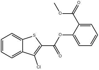 2-(methoxycarbonyl)phenyl 3-chloro-1-benzothiophene-2-carboxylate Structure