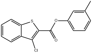 3-methylphenyl 3-chloro-1-benzothiophene-2-carboxylate,359458-44-9,结构式