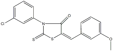 3-(3-chlorophenyl)-5-(3-methoxybenzylidene)-2-thioxo-1,3-thiazolidin-4-one Structure