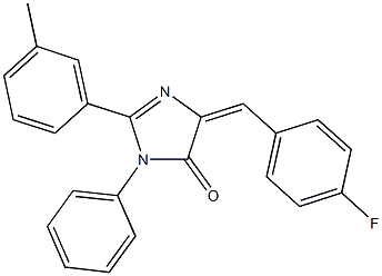 5-(4-fluorobenzylidene)-2-(3-methylphenyl)-3-phenyl-3,5-dihydro-4H-imidazol-4-one 结构式