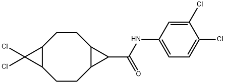 10,10-dichloro-N-(3,4-dichlorophenyl)tricyclo[7.1.0.0~4,6~]decane-5-carboxamide Structure