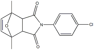4-(4-chlorophenyl)-1,7-dimethyl-10-oxa-4-azatricyclo[5.2.1.0~2,6~]dec-8-ene-3,5-dione 结构式