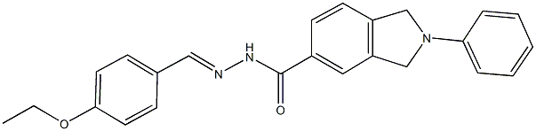 N'-(4-ethoxybenzylidene)-2-phenyl-5-isoindolinecarbohydrazide Struktur