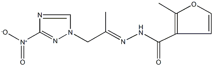 N'-(2-{3-nitro-1H-1,2,4-triazol-1-yl}-1-methylethylidene)-2-methyl-3-furohydrazide 结构式