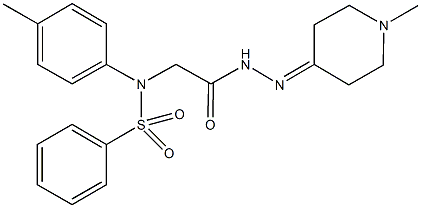 360050-03-9 N-(4-methylphenyl)-N-{2-[2-(1-methyl-4-piperidinylidene)hydrazino]-2-oxoethyl}benzenesulfonamide