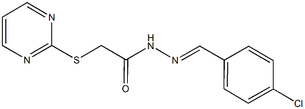 N'-(4-chlorobenzylidene)-2-(2-pyrimidinylsulfanyl)acetohydrazide 结构式