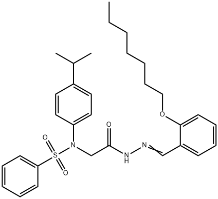 N-(2-{2-[2-(heptyloxy)benzylidene]hydrazino}-2-oxoethyl)-N-(4-isopropylphenyl)benzenesulfonamide Structure