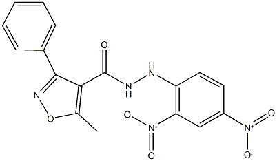 N'-{2,4-dinitrophenyl}-5-methyl-3-phenyl-4-isoxazolecarbohydrazide Structure