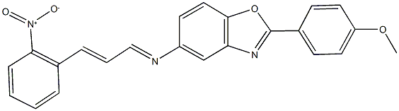 5-[(3-{2-nitrophenyl}-2-propenylidene)amino]-2-(4-methoxyphenyl)-1,3-benzoxazole|