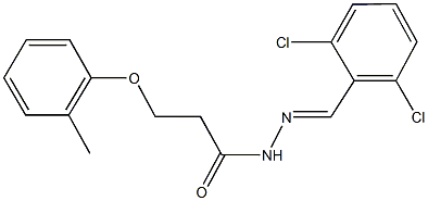 N'-(2,6-dichlorobenzylidene)-3-(2-methylphenoxy)propanohydrazide Structure