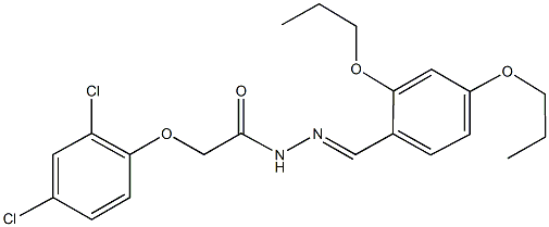 2-(2,4-dichlorophenoxy)-N'-(2,4-dipropoxybenzylidene)acetohydrazide Structure