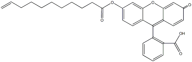 2-[3-oxo-6-(10-undecenoyloxy)-3H-xanthen-9-yl]benzoic acid Struktur