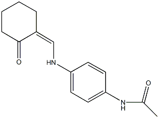 N-(4-{[(2-oxocyclohexylidene)methyl]amino}phenyl)acetamide Struktur