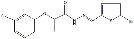 N'-[(5-bromo-2-thienyl)methylene]-2-(3-chlorophenoxy)propanohydrazide Structure