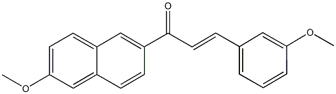 1-(6-methoxy-2-naphthyl)-3-(3-methoxyphenyl)-2-propen-1-one 化学構造式